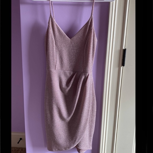 Lulus Metallic Blush Bodycon Dress - Picture 6 of 7